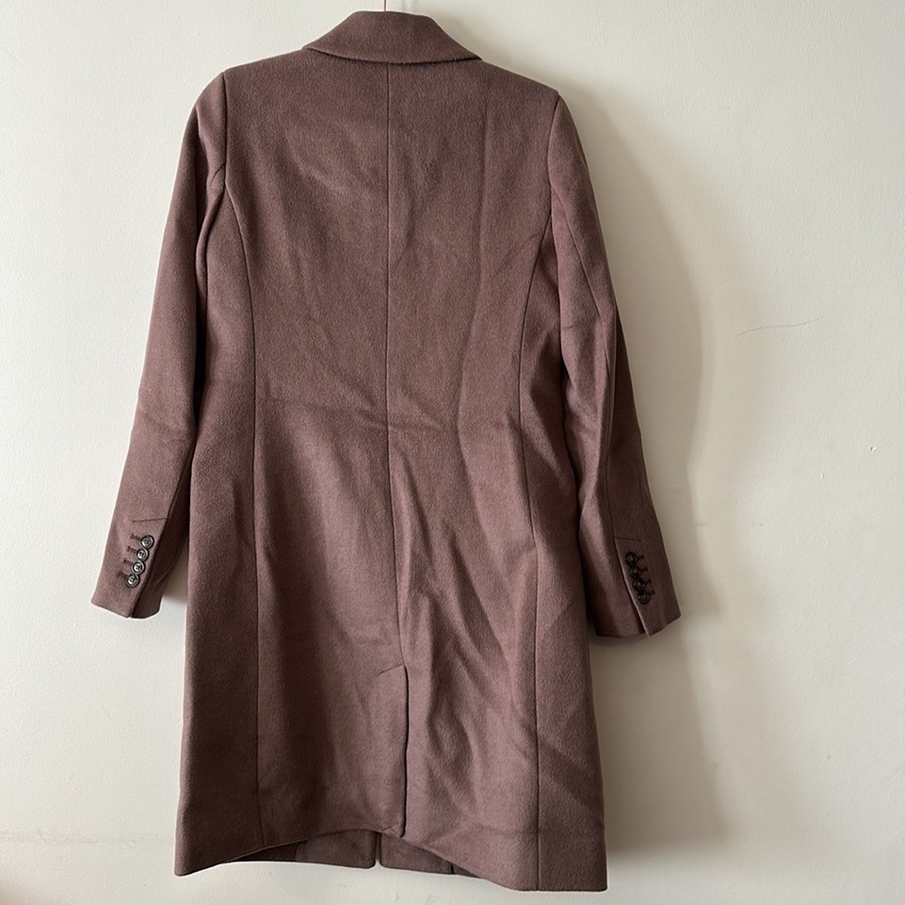 New RW&Co Classic Wool Fitted Preppy Coat in Deep Taupe - Picture 11 of 15